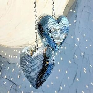 Mini Lightweight Heart Disco Decor